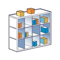 Chic modular storage unit with cube design vector