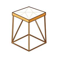 Stylish hexagonal end table design vector