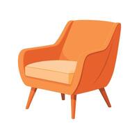 Cozy reading chair with sloped backrest vector