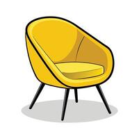 Accent chair with bucket seat design vector