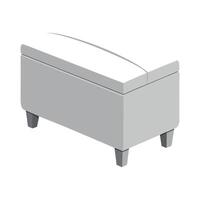 Creative rectangular storage ottoman with lid vector