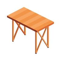 Chic folding dining table with smooth design vector
