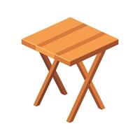 Creative folding dining table design with smooth lines vector