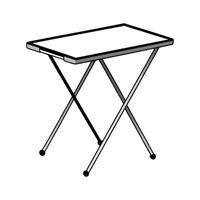 Creative foldable desk with metal frame design vector