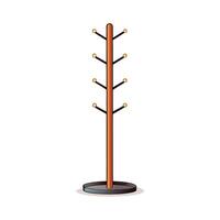 Stylish tall coat rack with polished design vector