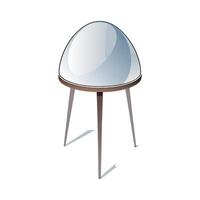 Elegant egg-shaped side table design vector