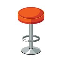 Creative barstool with padded round feature vector