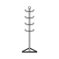 Creative coat rack with tall and narrow design vector