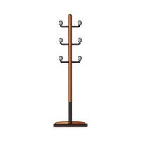 Creative tall coat rack with polished finish vector