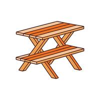 Chic functional folding picnic table vector