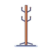 Chic minimalist coat rack design vector