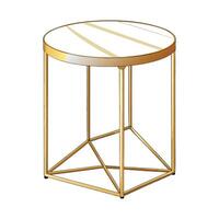 Chic side table featuring a marble top vector
