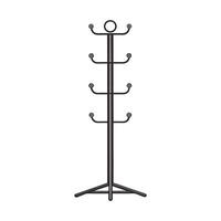 Stylish tall coat rack with sleek narrow shape vector