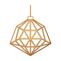 Stylish pendant light with geometric features vector