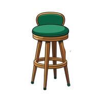 Chic vintage-style barstool featuring round seat vector