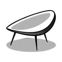 Chic coffee table featuring teardrop top vector