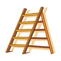 Chic wall shelf in ladder shape vector