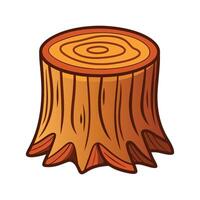 Tree stump-shaped stool vector