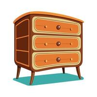 Chic vintage-inspired chest with rounded design vector