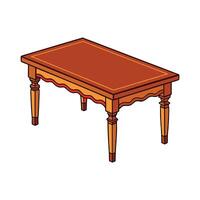 Creative traditional dining table with rectangular design vector