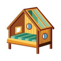 Creative treehouse-inspired bed frame vector