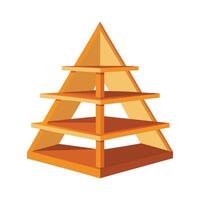 Creative triangular corner bookshelf vector