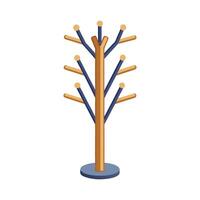 Chic tree-shaped coat stand design vector