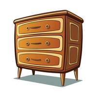 Stylish vintage-inspired chest of drawers vector