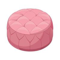 Stylish round pouf featuring quilted diamond shape vector