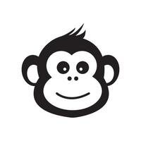 cute monkey icon illustration design template vector