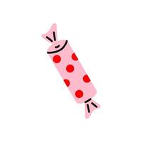 Colorful pink candy with red dots on a white background for festive occasions vector