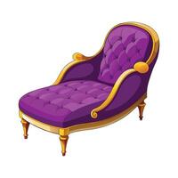 Stylish luxurious chaise lounge with tufted backrest vector