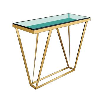 Creative console table with sleek design vector