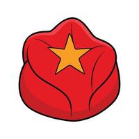Whimsical bean bag chair shaped like a giant vector
