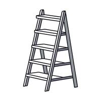 Chic compact ladder shelf with three tiers vector