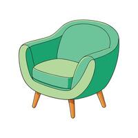 Stylish pet friendly armchair with low profile vector