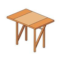 Creative wooden dining table with foldable feature vector