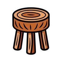 Chic log-shaped stool design vector