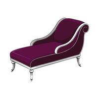 Creative chaise lounge with extended backrest vector
