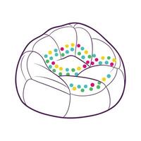 Stylish beanbag chair inspired by bubbles vector