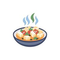 Nutritious Tofu Stir-Fry Icon vector