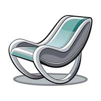 Chic futuristic lounge chair with curved design vector