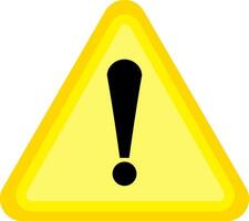 Exclamation mark, danger, alert, attention, warning icon in flat design illustration vector