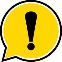 Alert, attention, caution, danger, warning icon flat design. Isolated on white background vector