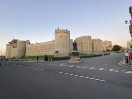 A view of windsor castle from the top of a hill photo