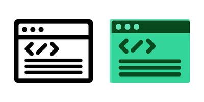 Black and colored striped illustration code web icon vector