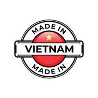 Made in Vietnam label icon emblem isolated on white background vector