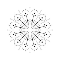 Radiant firework explosion with bursting spark rays. Abstract flare icon showing light outbreak. Minimalist sunburst graphic isolated in black on white background vector