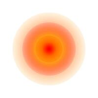 Pain target red circle. Sore spot symbol indicating aching region. Localization icon for body hurt area. Abstract sign used in painkiller advertisements vector