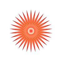 Red circle symbolizing pain location. Sore region marker for discomfort. Targeted ache icon. Hurt place indicator used in painkiller promotional signs vector